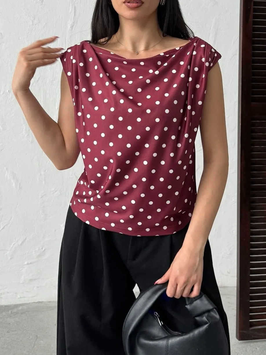 3140 PUANTİYELİ BLUZ - WHİTE - BEYAZ