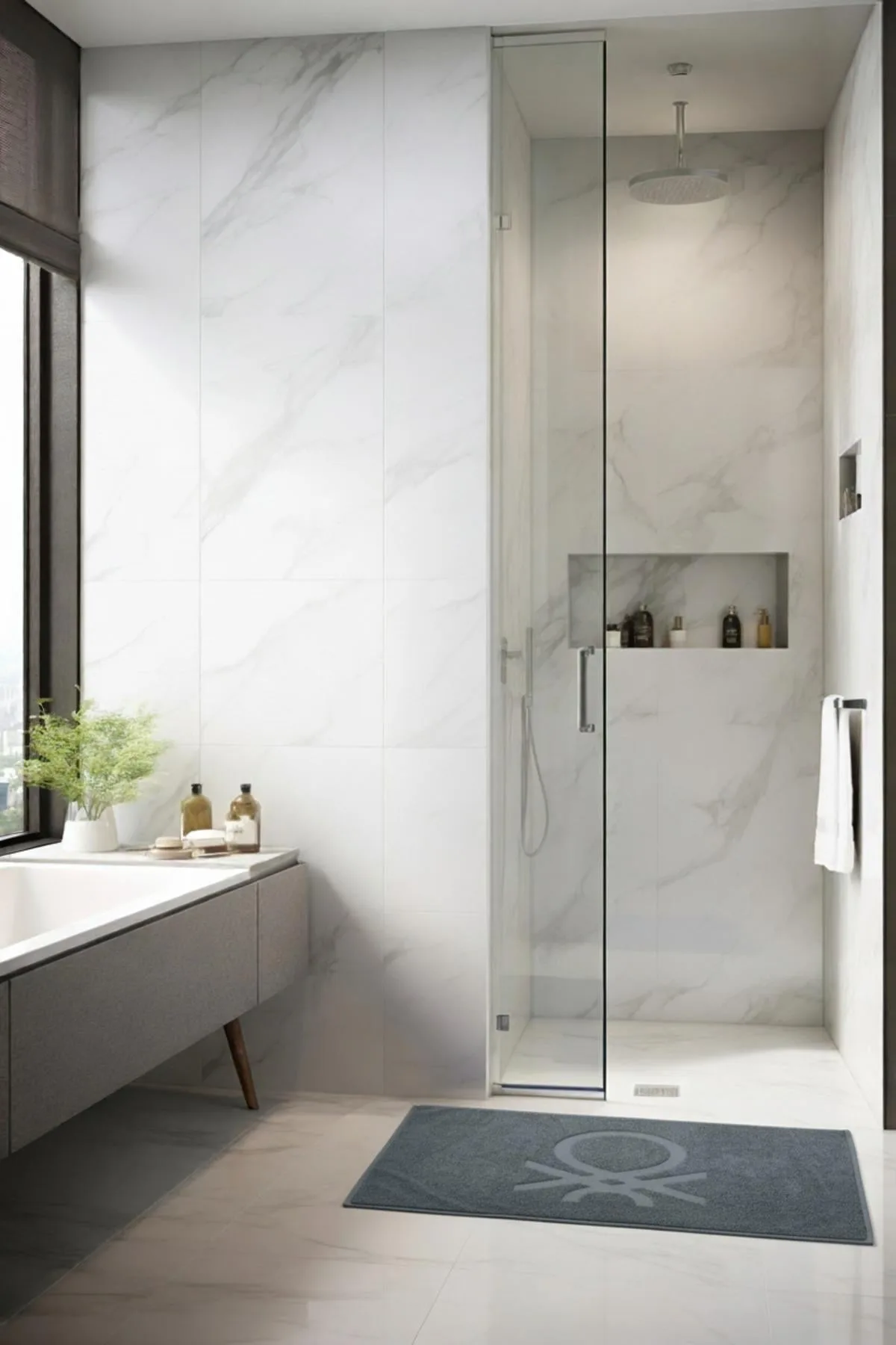 Be-0182-Dgy %100 Pamuk Koyu Gri 50X80 Cm Banyo Paspas Havlu - KOYU GRİ