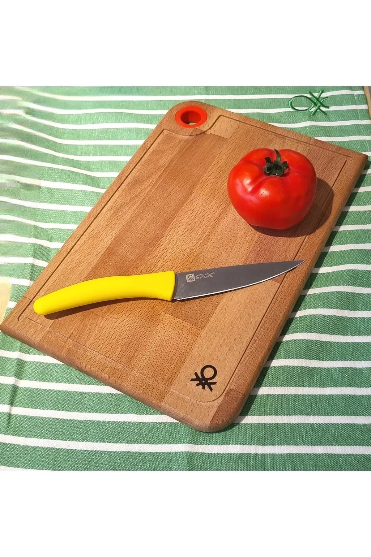 BE-KCT0055-K AHŞAP KESME TAHTASI-22*33 CM KIRMIZI - KIRMIZI