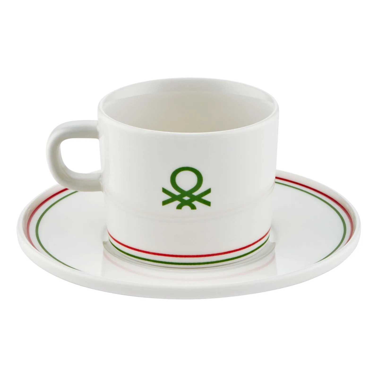 Benetton Seramik Çok Renkli 2 li Nescafe 4 Parça Fincanı Takımı - ÇOK RENKLİ