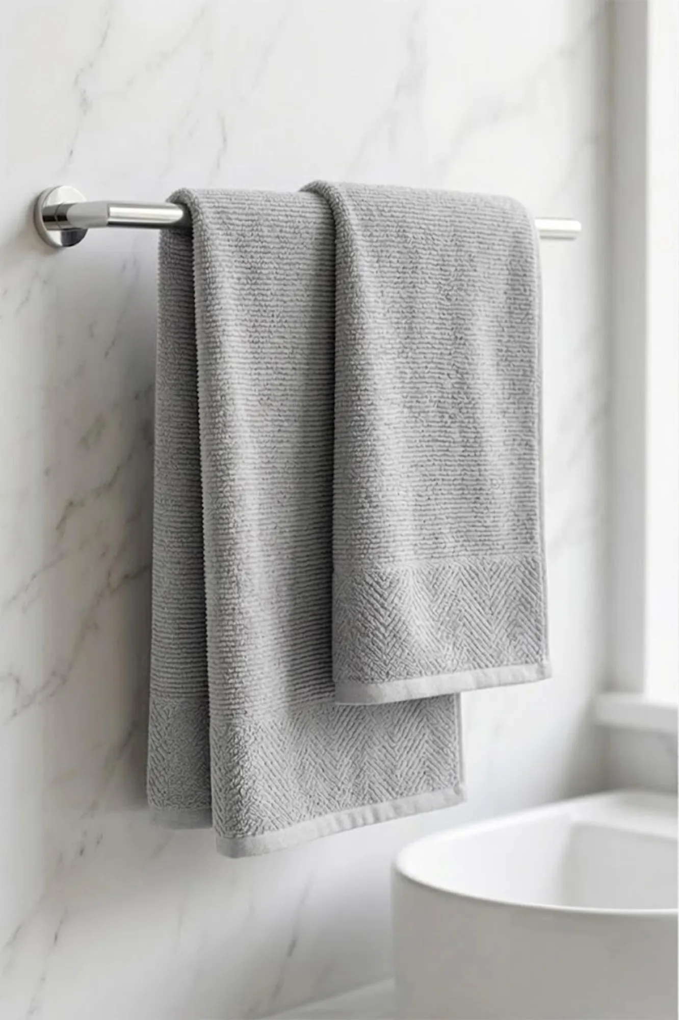 Be-0829-Gy %100 Pamuk Gri 70X140 Cm Banyo Havlusu - GRİ
