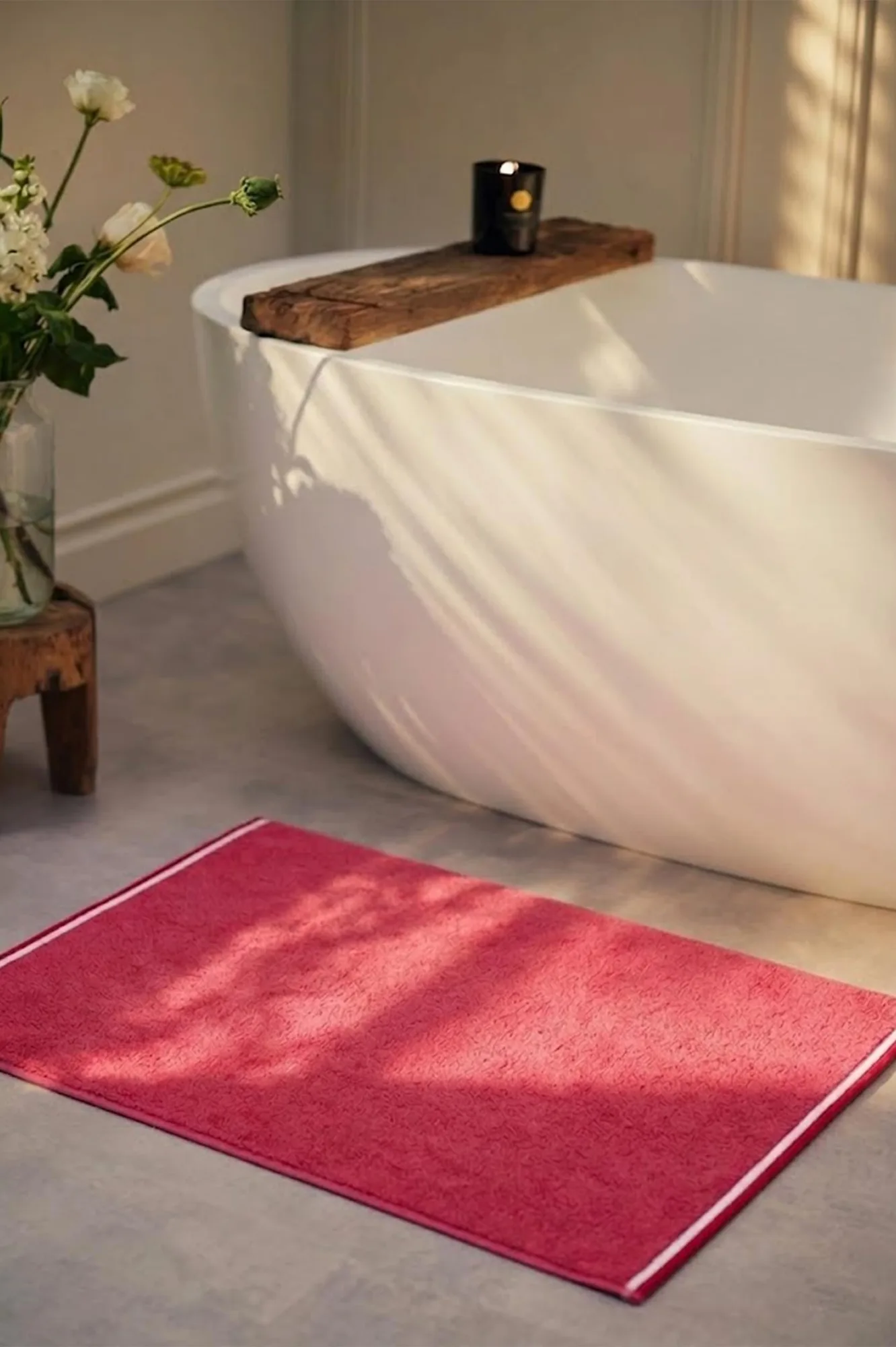Be-2796-Pnk %100 Pamuk Pembe 50X80 Cm Banyo Paspas Havlu - PEMBE