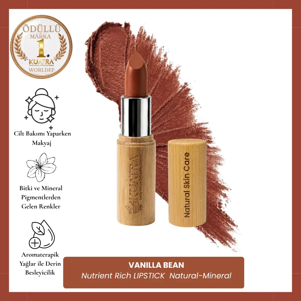 Kuatra Vanilla Bean No:23 Doğal Mineral Vegan Ruj Nemlendirici ve Besleyici Bakım