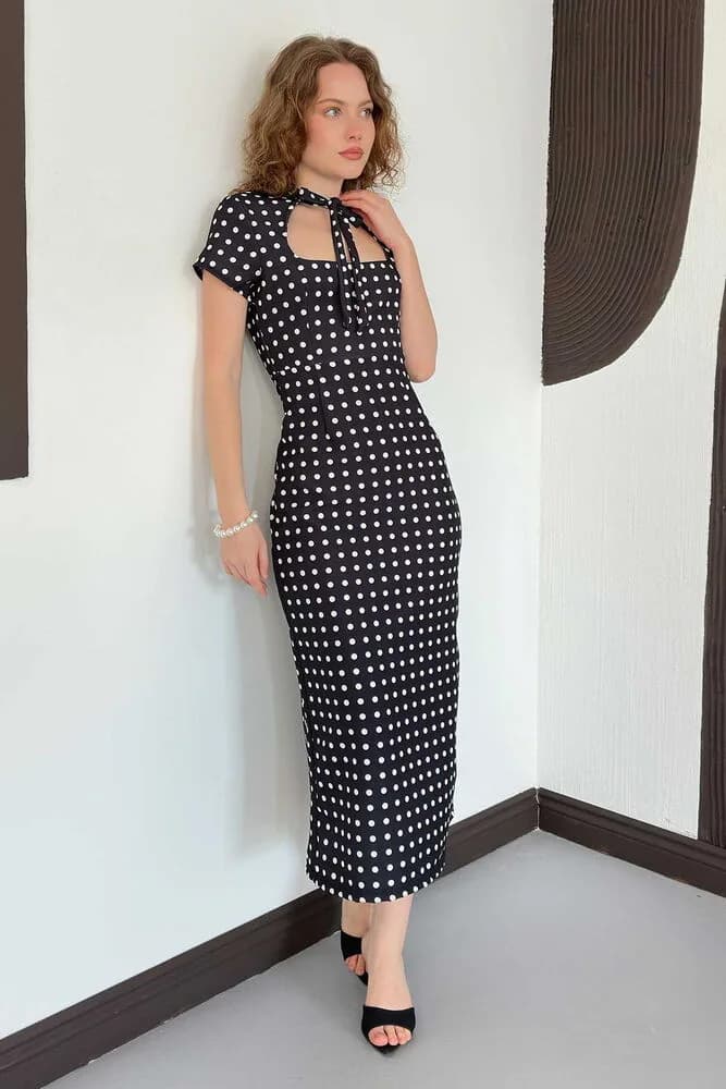 D 3073 PUANTİYELİ ELBİSE