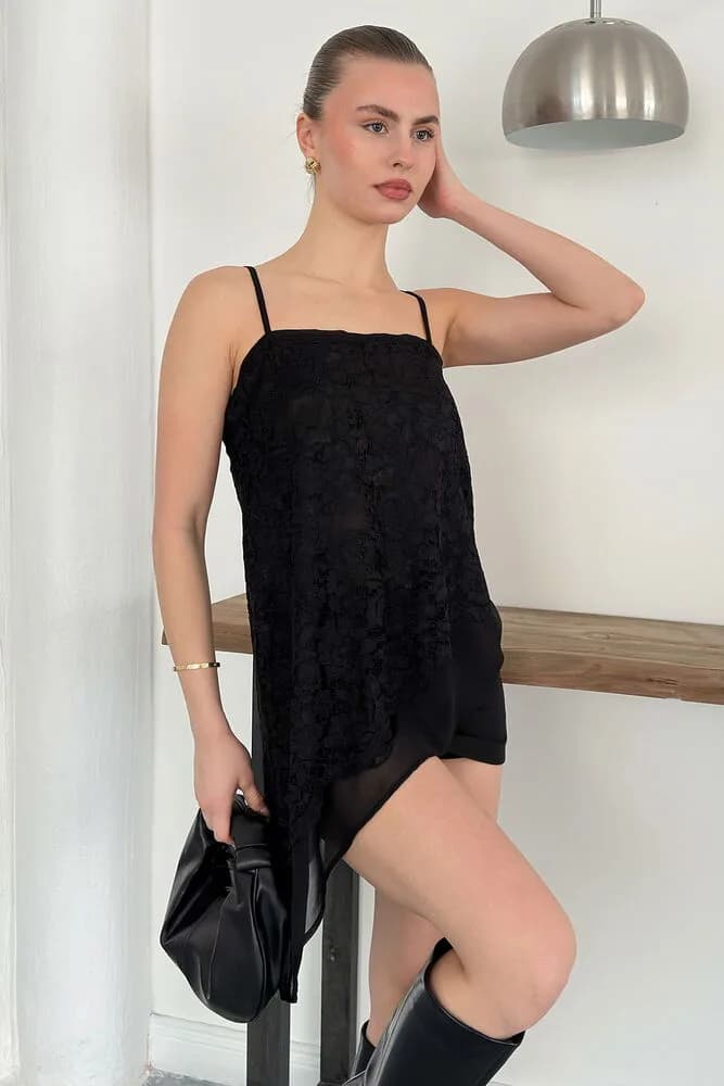 Assimetrik Askılı Toptan Bluz